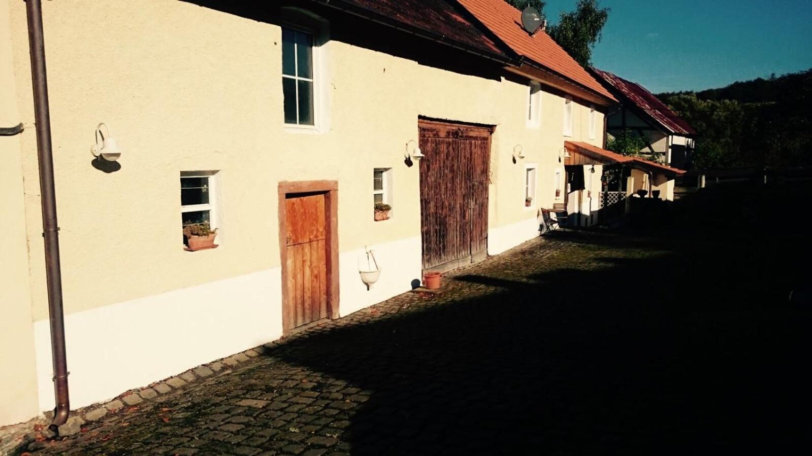Ferienwohnung Schloessershof Borler Buitenkant foto